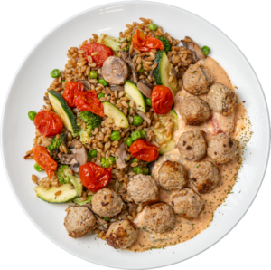 Pan Seared Italian Turkey Meatball with Tuscan Sauce
