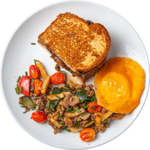 Caramelized Apple Peanut Butter French Toast