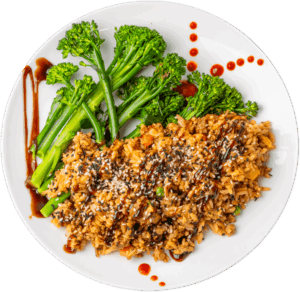 Garlic Sriracha Pork Fried Rice