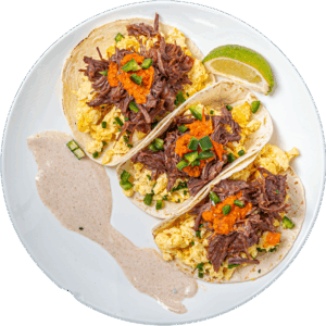 Carnitas Egg Breakfast Taco