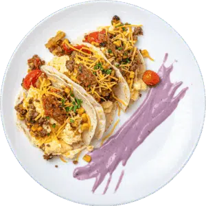 Tex Mex Ground Beef and Egg Taco