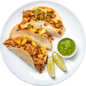 Shredded Beef and Chicken Ranchero Breakfast Tacos