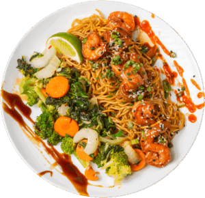 Teriyaki Shrimp Yakisoba