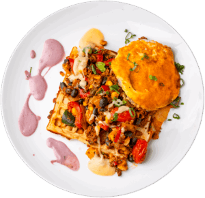 Cornbread Cheddar Waffles