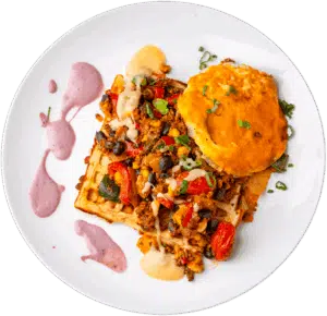 Crispy Cheesy Potato Waffle