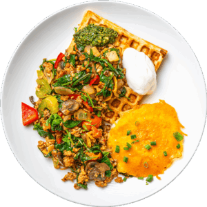 Pesto Parmesan Waffle