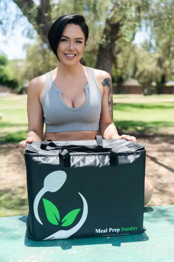 Happy woman because meals are not frozen
