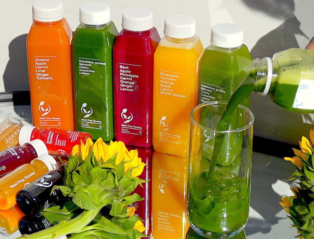Fresh ingredients turned into cold pressed juices, making meal prep worth your time.