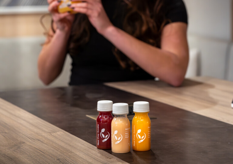 Inflammatory and recovery focused juice shots assist in overall activity throughout the day.