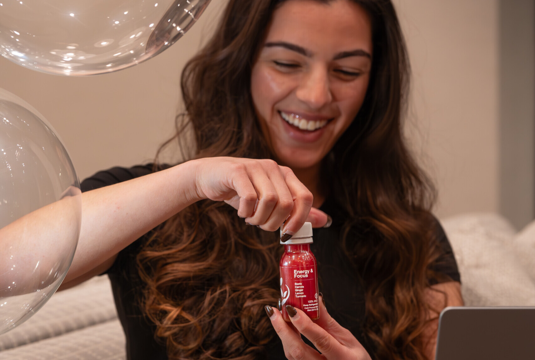 Increased focus and energy which juice shots help with weight loss.