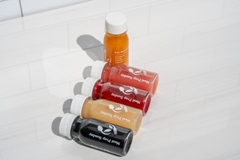 Juice shots are another example of other products Meal Prep Sunday sells.