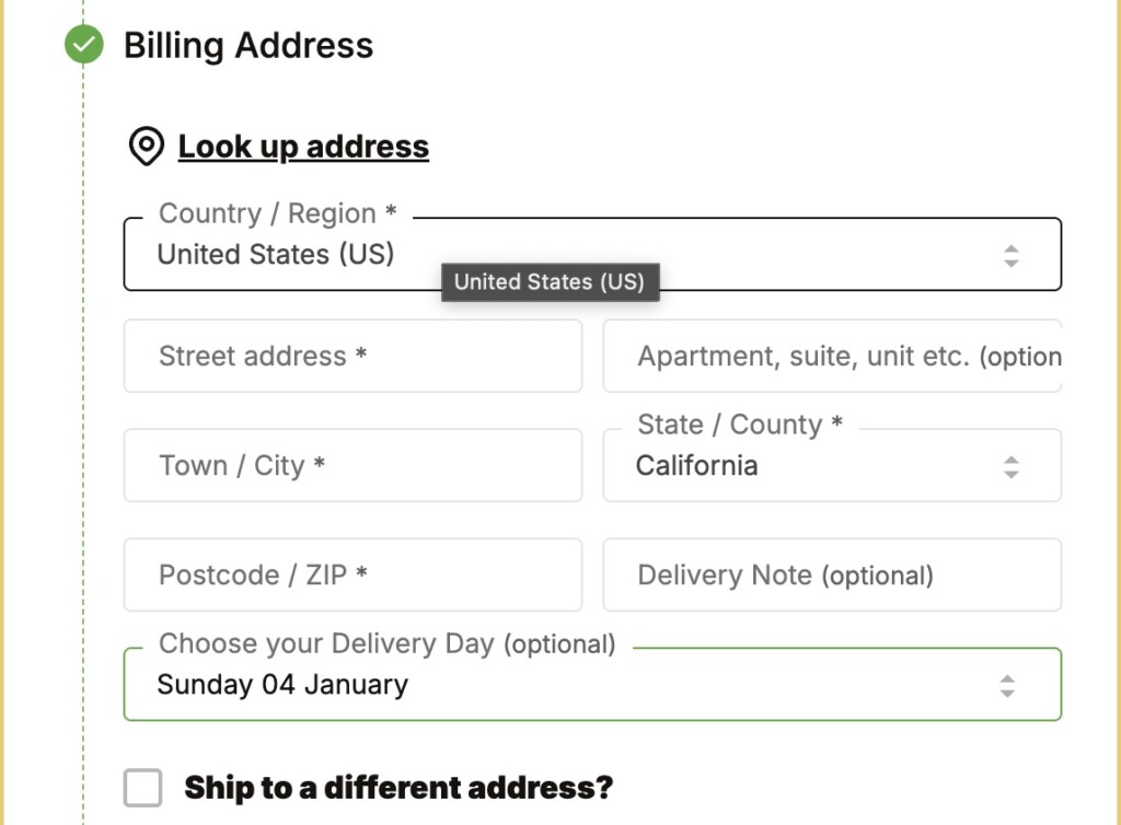 Enter address easily when placing an order and get free delivery.