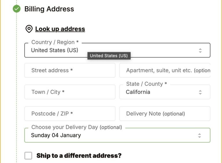 Enter address easily when placing an order and get free delivery.