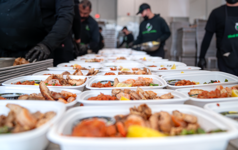 Prepped from a system of in-house chefs and ingredients.